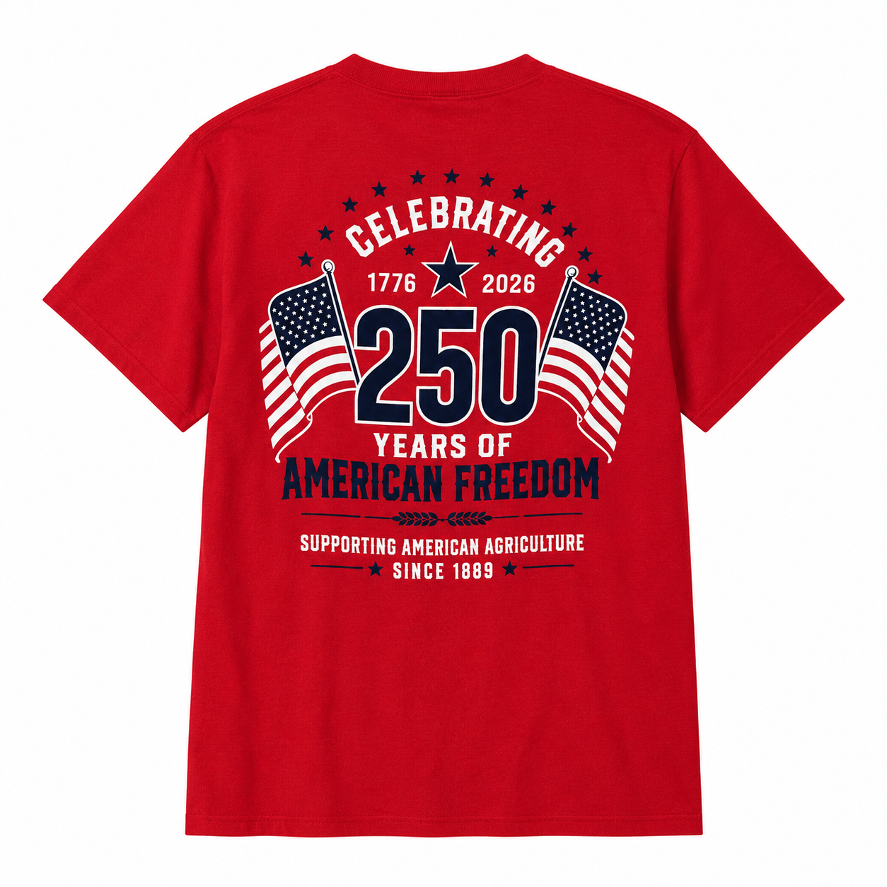 Fischer Mill Supply 250th Fourth of July Anniversary Red T-Shirt