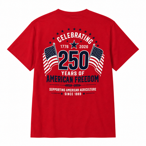 Fischer Mill Supply 250th Fourth of July Anniversary Red T-Shirt