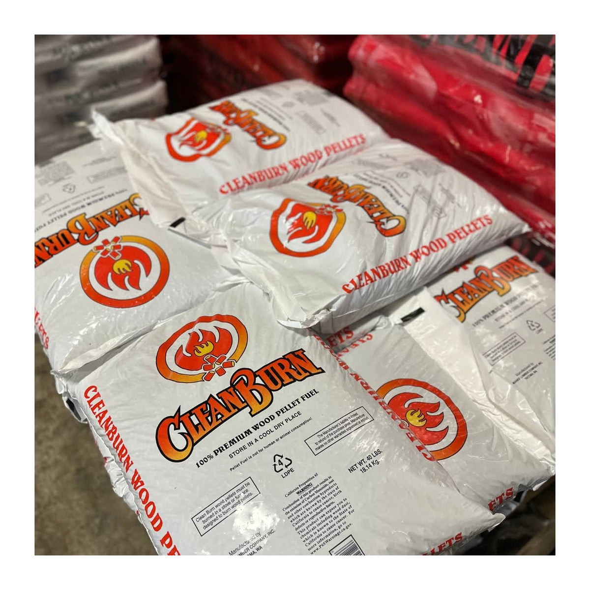 1 Ton Clean Burn Wood Pellets