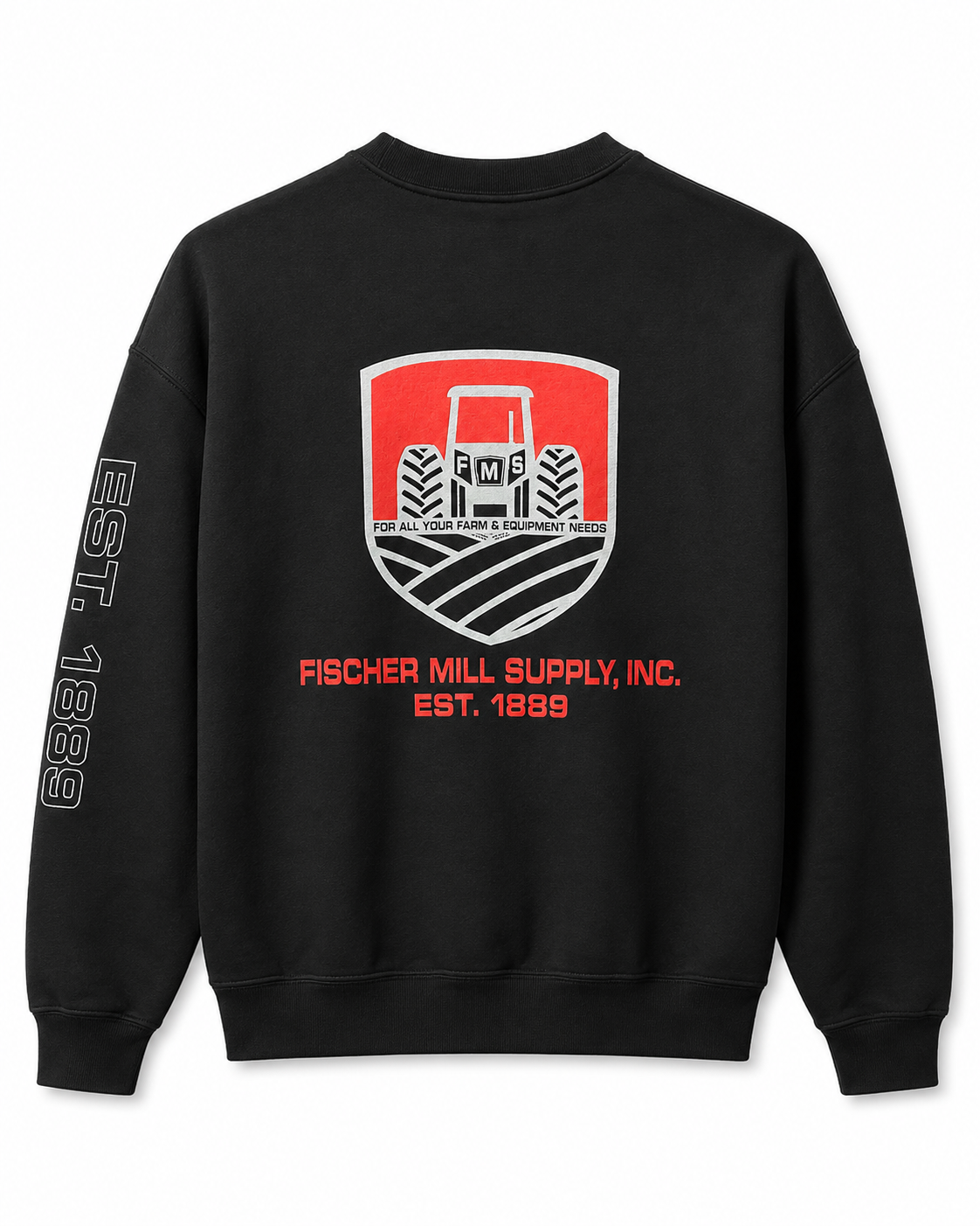 Fischer Mill Supply Black Crewneck Sweatshirt
