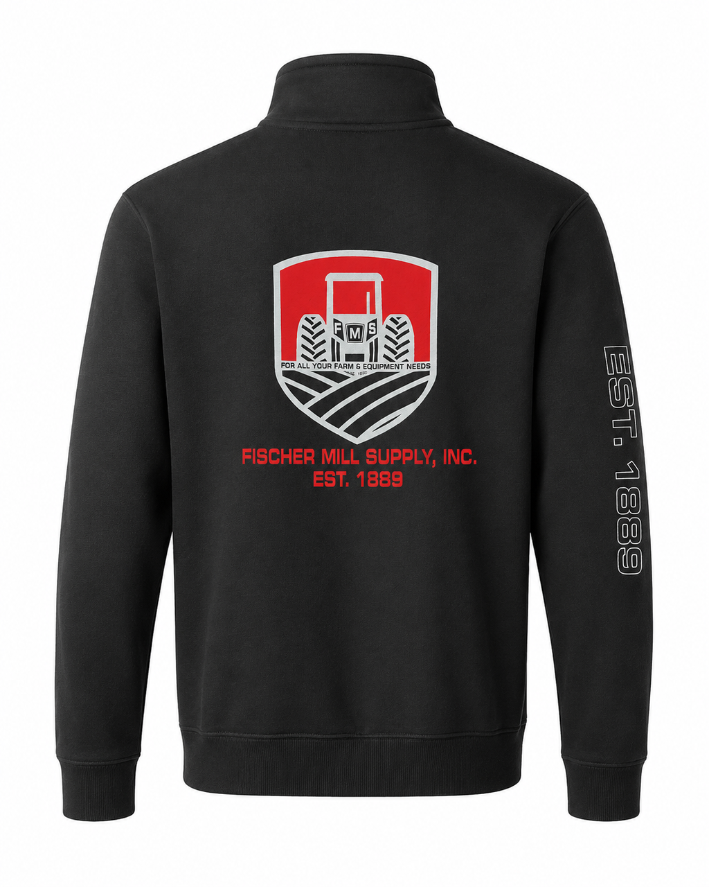Fischer Mill Supply Black Quarter-Zip Sweatshirt