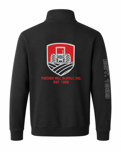 Fischer Mill Supply Black Quarter-Zip Sweatshirt
